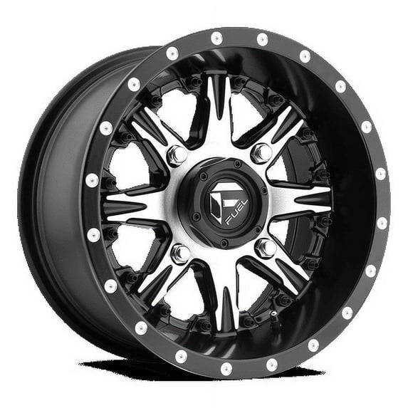 Fuel UTV Aluminum Rim D541 NUTZ UTV 14X7in Matte Black Machined Finish, D5411470A444