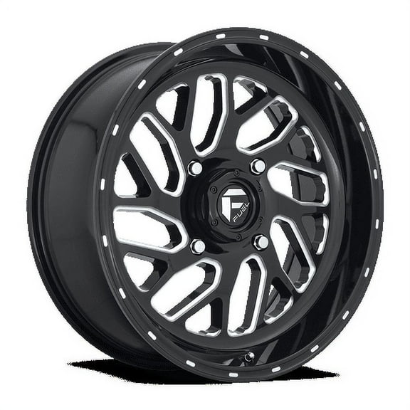 Fuel UTV Aluminum Rim D581 TRITON 18X7in Gloss Black Milled Finish, D5811870A644