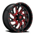 thumbnail image 1 of Fuel UTV Aluminum Rim D642 KOMPRESSOR 18X7in Gloss Black Red Tinted Clear Finish, D6421870A544, 1 of 3