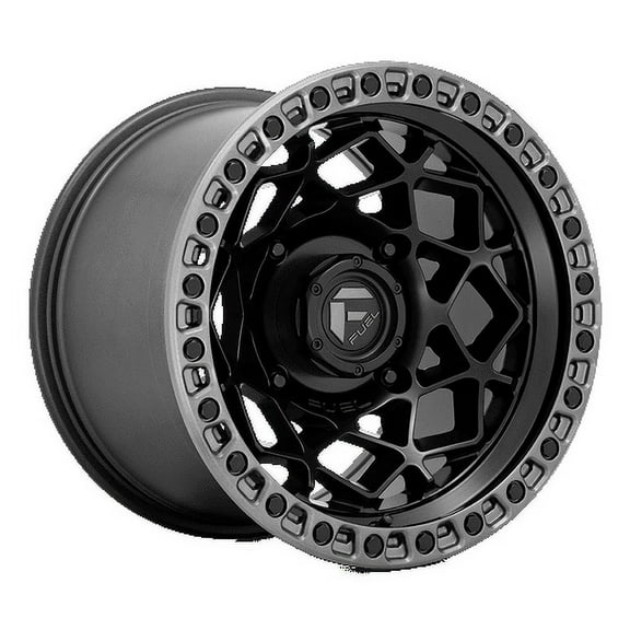 Fuel UTV Aluminum Rim D783 UNIT UTV 15X10in Matte Black with Gunmetal Ring Finish, D7831500A655