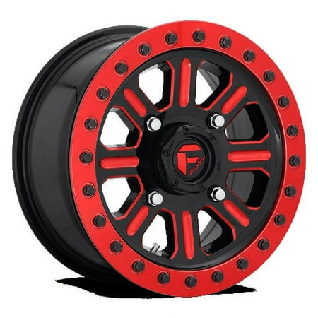 Fuel UTV Aluminum Rim D911 HARDLINE BL – OFF ROAD ONLY 15X7in Gloss Black Red Tinted Clear Finish, D9111570A554 Sansujyuku sansujyuku.com