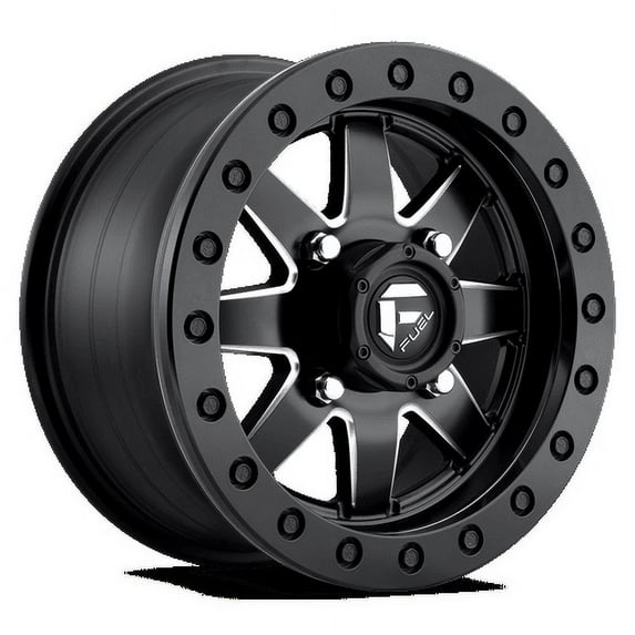 Fuel UTV Aluminum Rim D938 MAVERICK BL - OFF ROAD ONLY 14X7in Matte Black Milled Finish, D9381470A654