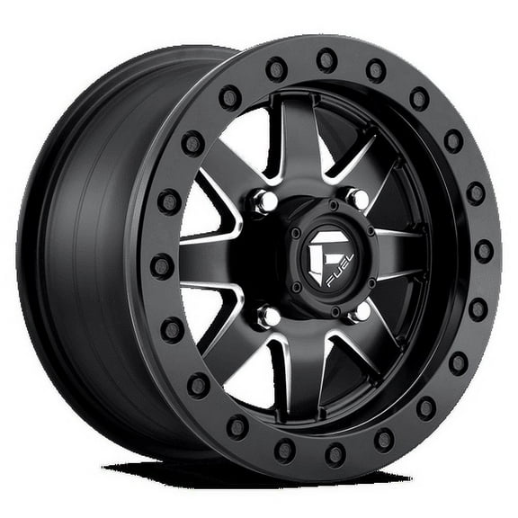 Fuel UTV Aluminum Rim D938 MAVERICK BL - OFF ROAD ONLY 15X7in Matte Black Milled Finish, D9381570A544