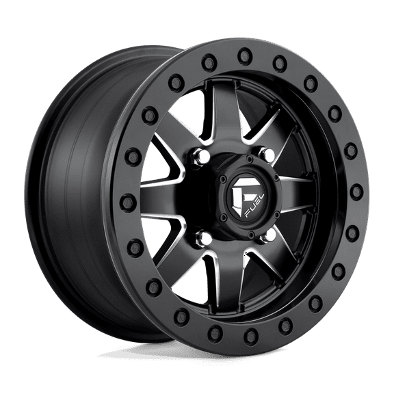 Fuel UTV Aluminum Rim D938 MAVERICK BL - OFF ROAD ONLY 18X7in Matte Black Milled Finish, D9381870A555