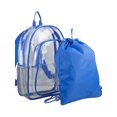 thumbnail image 1 of Fuel Unisex Clear Backpack and Drawstring Bundle, Royal Blue, 1 of 6