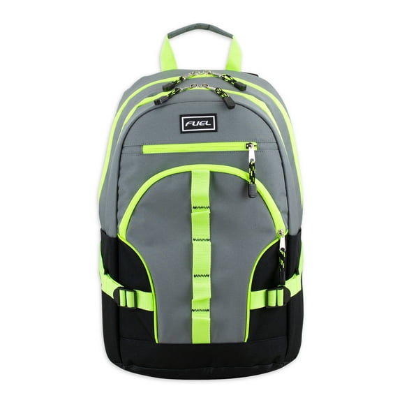 Fuel Unisex Multipocket Dynamic Active Backpack, Gray Neon