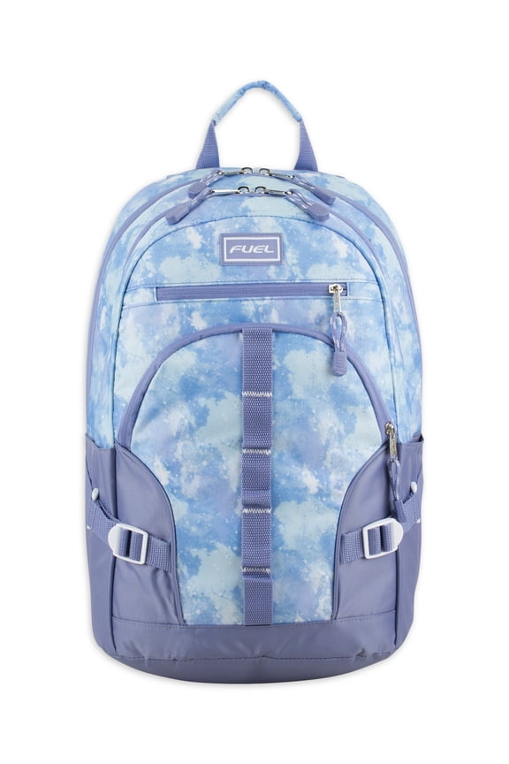Unisex Multipocket Dynamic Active Backpack, Light Blue Galaxy