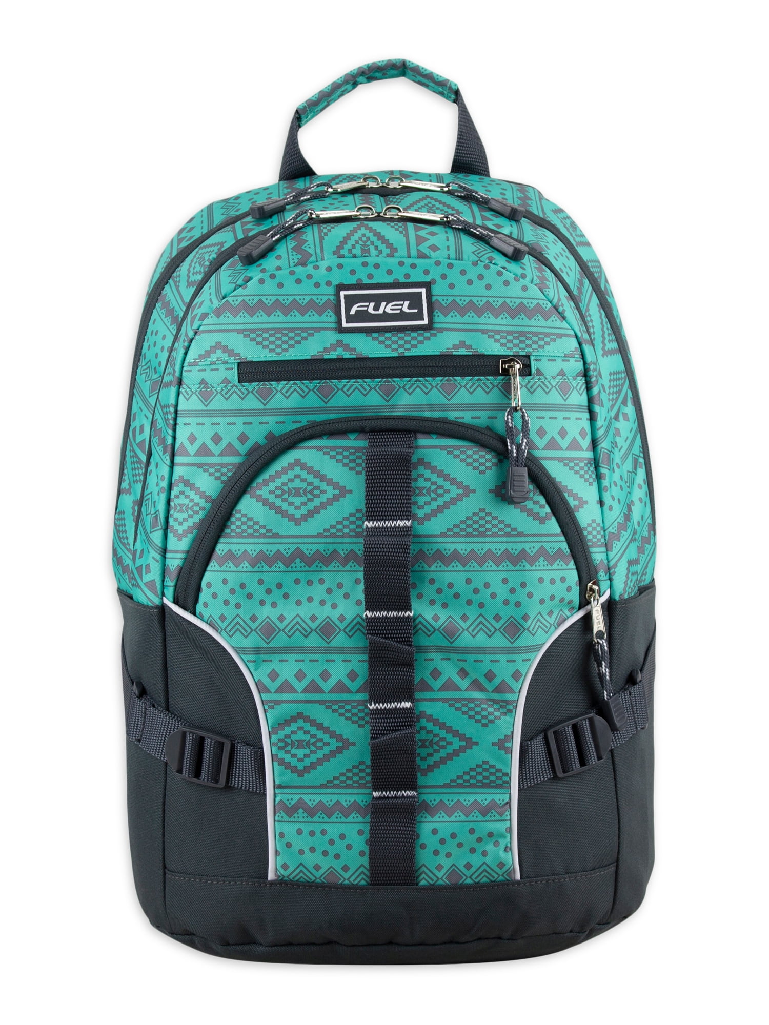 Fuel Unisex Multipocket Dynamic Active Backpack, Turquoise Aztec Print