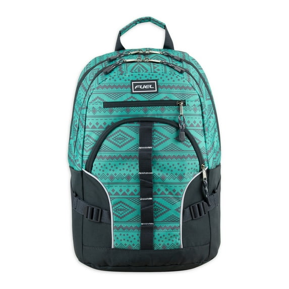 Fuel Unisex Multipocket Dynamic Active Backpack, Turquoise Aztec Print