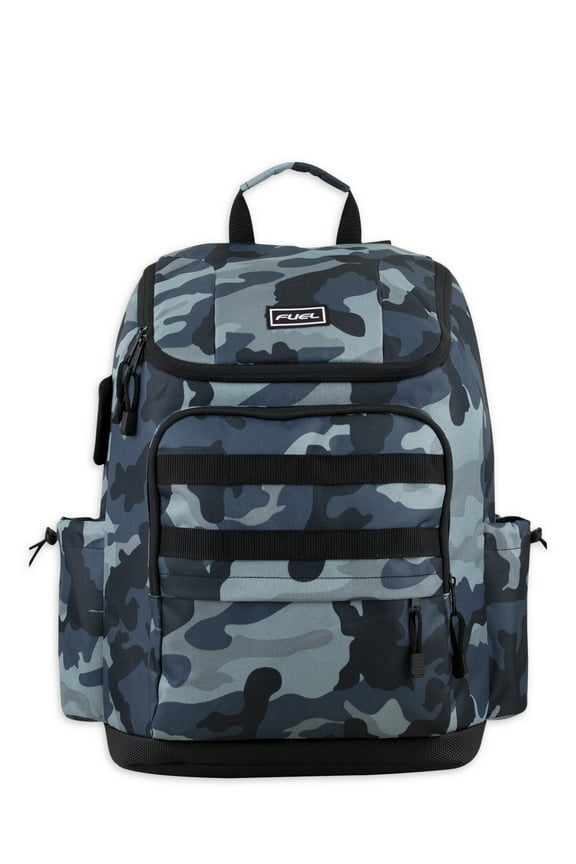 Unisex Outdoor Cargo Top Loading Backpack, Midnight Camouflage