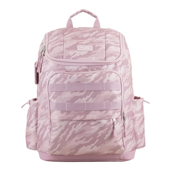 Fuel Unisex Outdoor Cargo Top Loading Backpack, Pink Camouflage