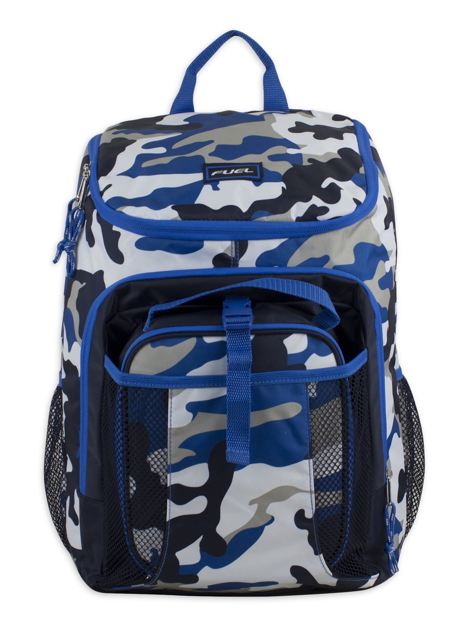 Kid's Quilted Camo Backpack & Lunch Box Set - Navy - Navy
