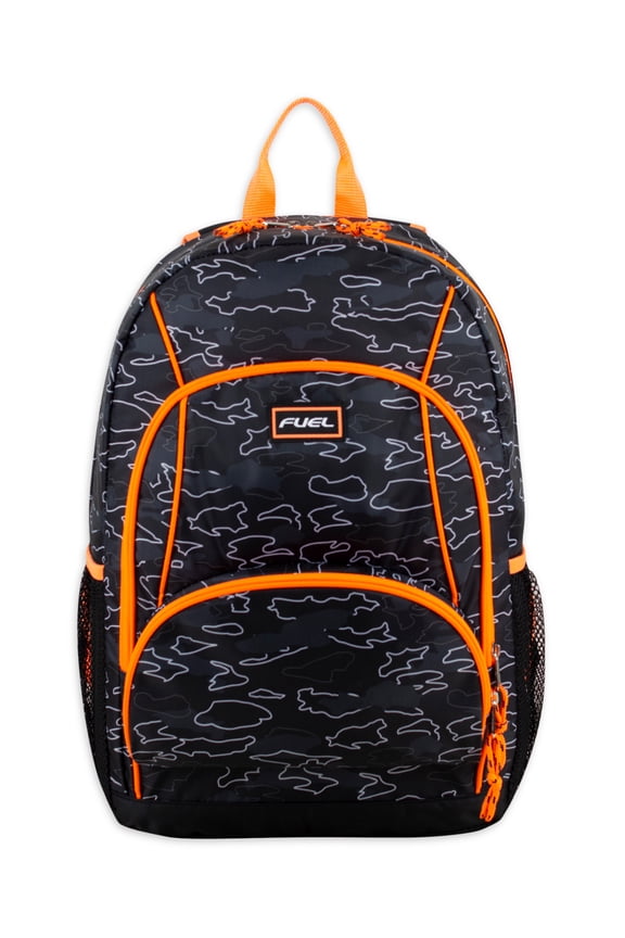 Unisex Triple Pocket Backpack, CamouflageOutline