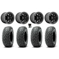 thumbnail image 1 of Fuel Unit 15" Wheels Black 32" RocScraper Tires Kawasaki Mule Pro FXT, 1 of 4