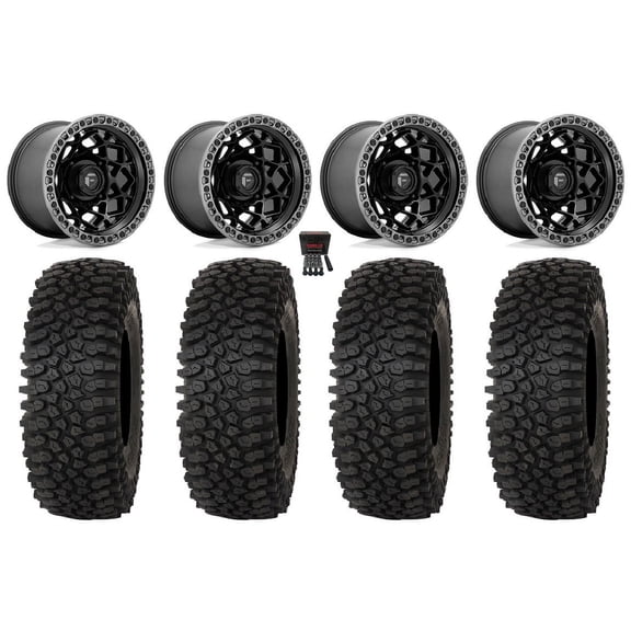 Fuel Unit 15" Wheels Black 32" Roctane STX Tires Can-Am Maverick X3 / Honda Pioneer 1000 / Talon
