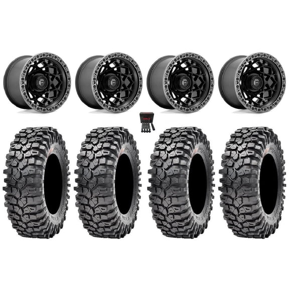 Fuel Unit 15" Wheels Black 32" Roxxzilla 396 Tires Can-Am Commander Maverick Renegade Outlander Defender