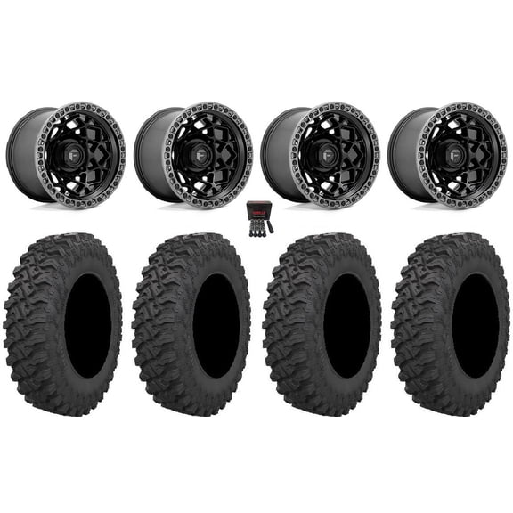 Fuel Unit 15" Wheels Black 33" Pro Runner Tires Kawasaki Teryx Mule