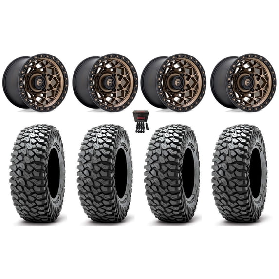 Fuel Unit 15" Wheels Bronze 32" RocScraper Tires Sportsman RZR Ranger