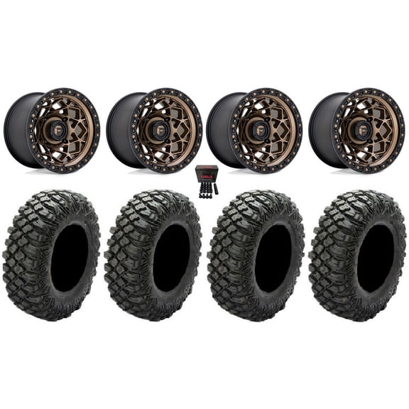 Fuel Unit 15" Wheels Bronze 33" Crawler XR Tires Can-Am Commander Maverick Renegade Outlander Defender
