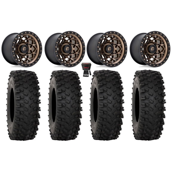 Fuel Unit 15" Wheels Bronze 35" ATX470 Tires Kawasaki Mule Pro FXT