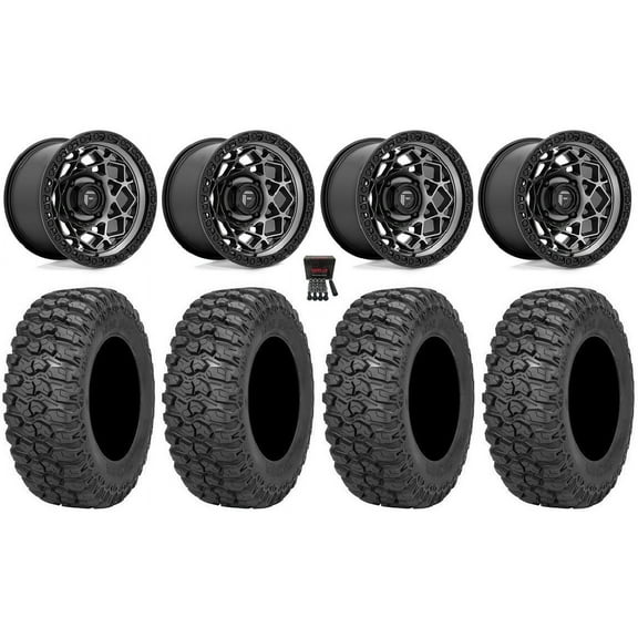 Fuel Unit 15" Wheels Gunmetal 30" Trail Saw 2.0 Tires Polaris RZR XP 1000 / PRO XP / Ranger XP 900/1000