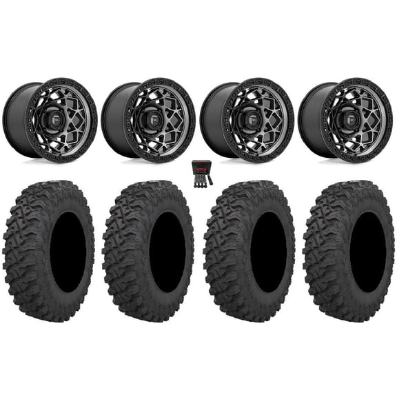 Fuel Unit 15" Wheels Gunmetal 33" Pro Runner Tires Sportsman RZR Ranger
