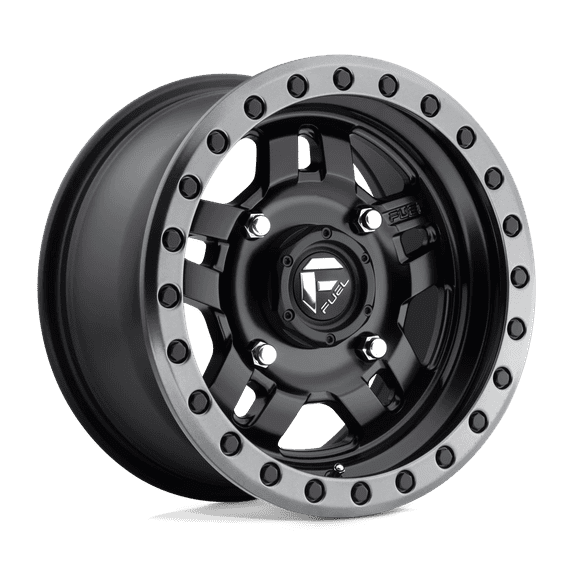 Fuel Utv D557 Anza 14X7 4X156 13Et 79.4Cb Matte Black Gun Metal Ring Wheel
