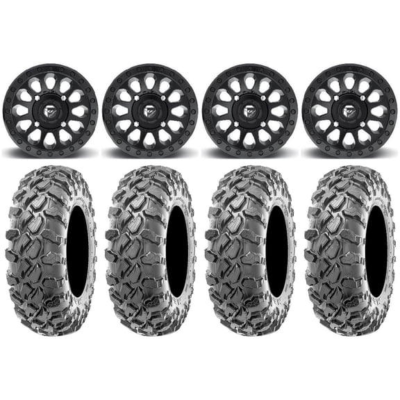 Fuel Vector 14" Wheels Black 29" Carnage Tires Polaris RZR XP 1000 / PRO XP / Ranger XP 900/1000