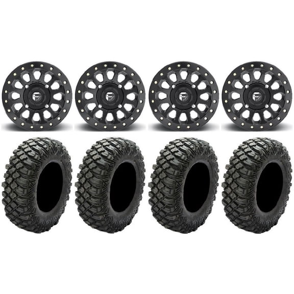 Fuel Vector Beadlock 15" Wheels 33" Crawler XR Tires Can-Am Maverick X3 / Honda Pioneer 1000 / Talon