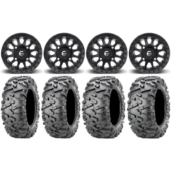 Fuel Vector MB 14" Wheels 26" BigHorn 2.0 Tires Can-Am Commander Maverick Renegade Outlander Defender