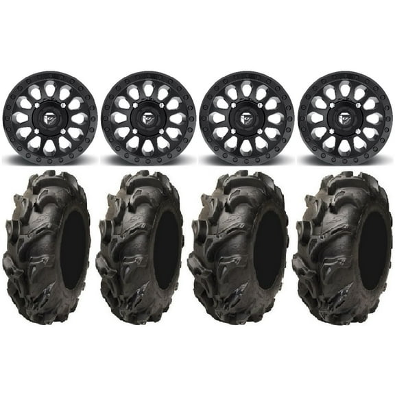 Fuel Vector MB 14" Wheels 27" Mega Mayhem Tires Can-Am Maverick X3 / Honda Pioneer 1000 / Talon