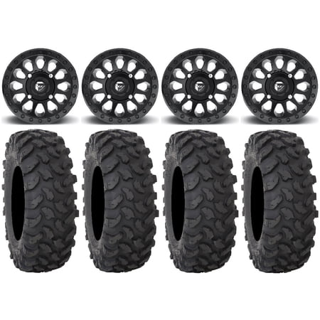 Fuel Vector MB 14" Wheels 27" XTR370 Tires Kawasaki Mule Pro FXT