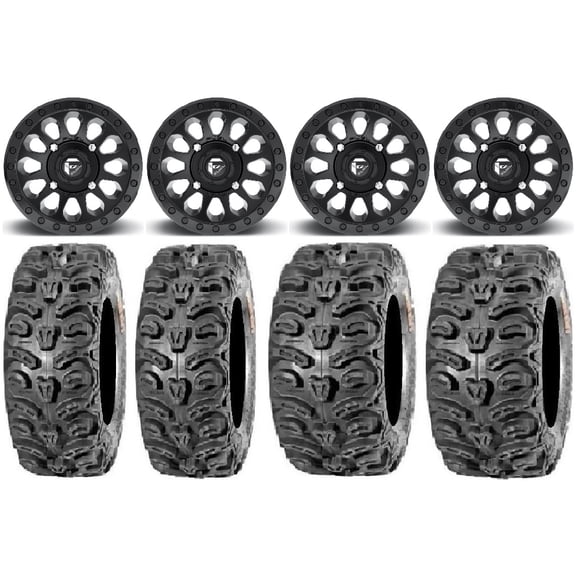Fuel Vector MB 14" Wheels 28" Bear Claw HTR Tires Polaris RZR XP 1000 / PRO XP / Ranger XP 900/1000