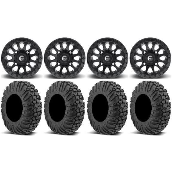 Fuel Vector MB 14" Wheels 28" MotoVator Tires Can-Am Commander Maverick Renegade Outlander Defender