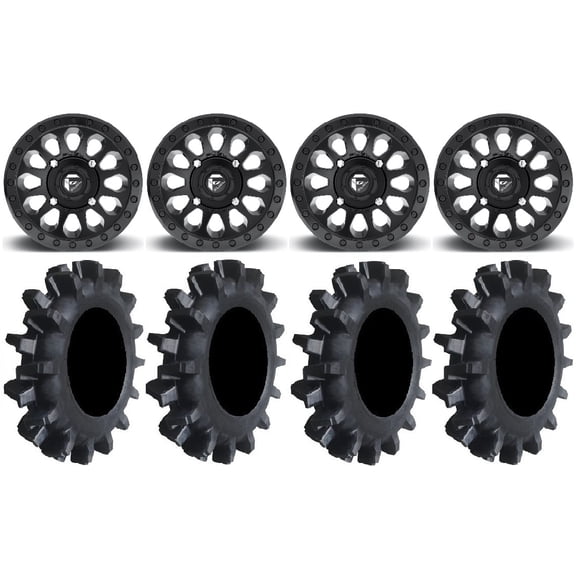 Fuel Vector MB 14" Wheels 30" Interforce II Tires Can-Am Commander Maverick Renegade Outlander Defender