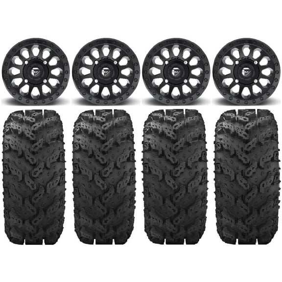 Fuel Vector MB 14" Wheels 30" Reptile Tires Kawasaki Mule Pro FXT