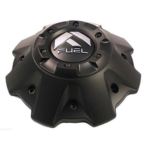 Fuel Wheels Flat Black Black Rivets Custom Center Cap Set of Four (4) # 1001-63B 5-6 Lugger
