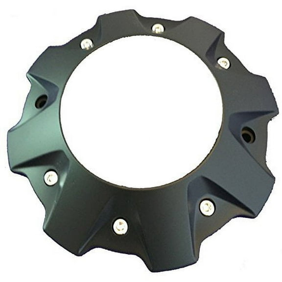 Fuel Wheels Flat Black Black Rivets Custom Center Cap Set of One (1) # 1001-63B 5-6 Lugger