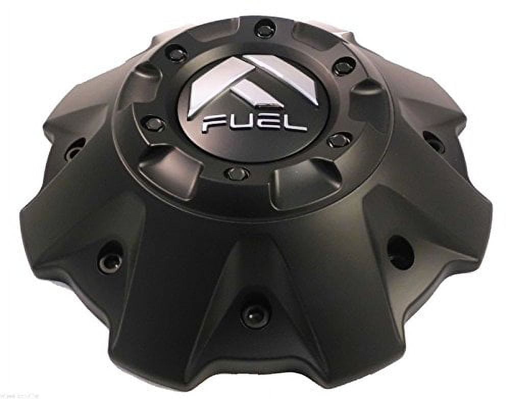 Fuel Wheels Flat Black Black Rivets Custom Center Cap Set of One (1