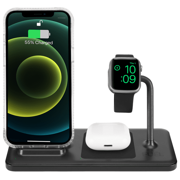 Fuel Wireless Charging Station with USB-C for iPhone and Apple Watch 4-Ports Pack