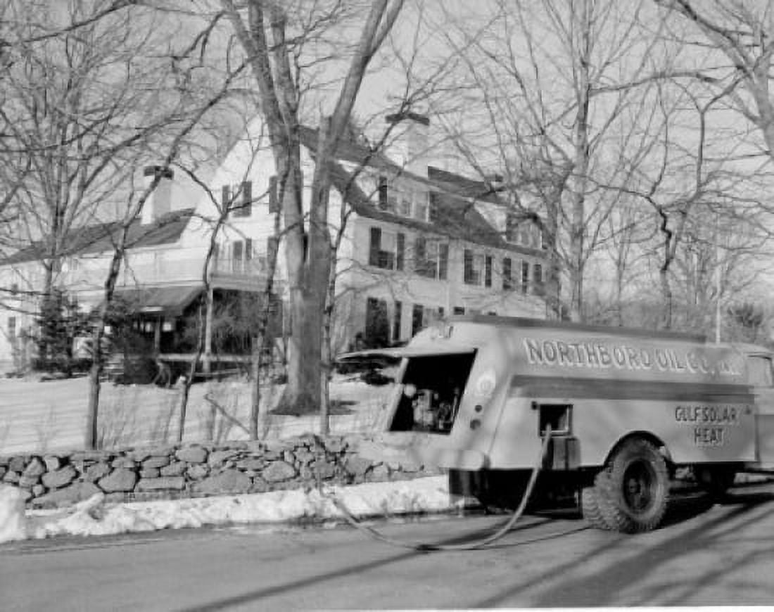 Fuel oil being delivered to suburban home Canvas Art - (18 x 24)