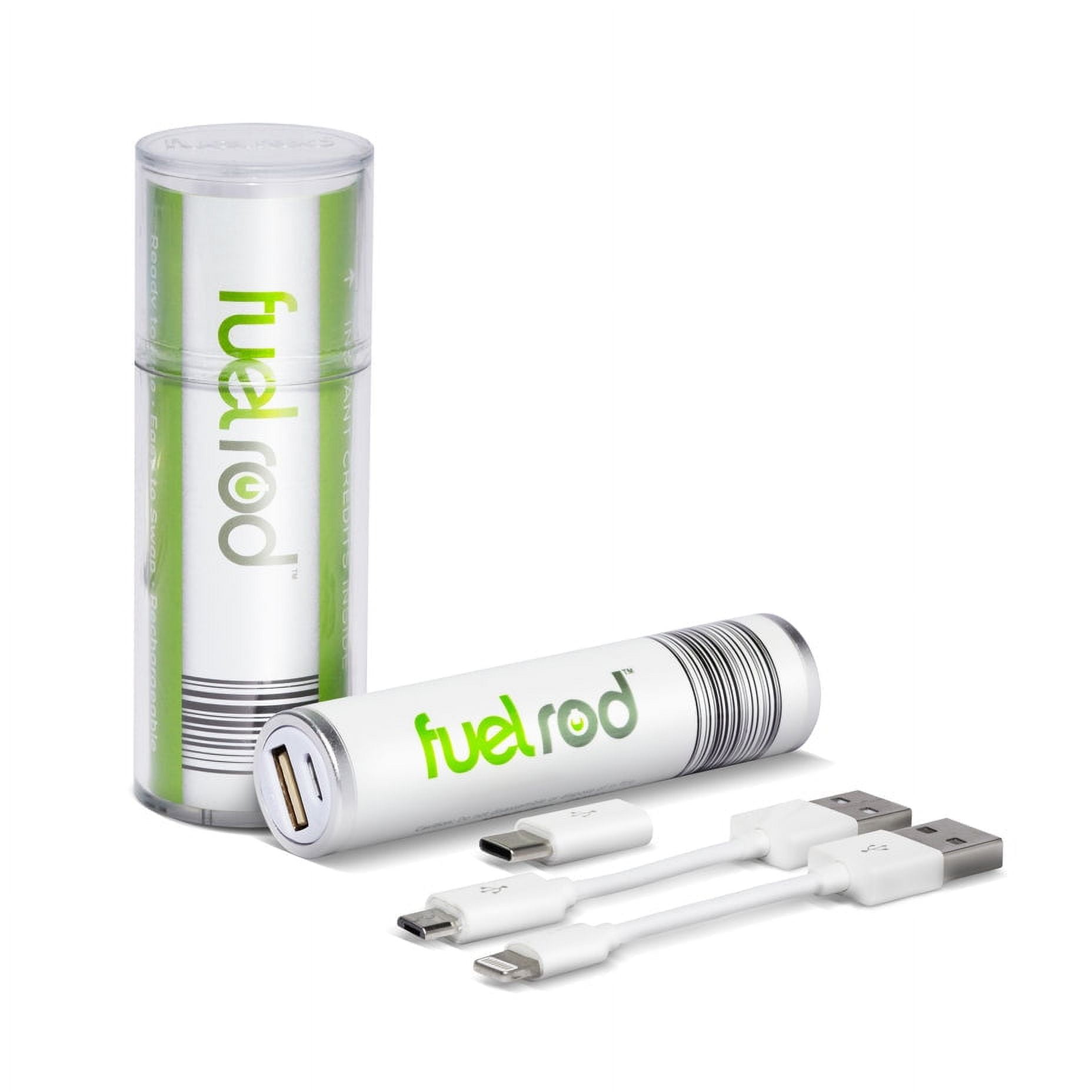 FuelRod Portable Charger Kit Pack of 2 Includes All Cables & Adapters Compatible with All