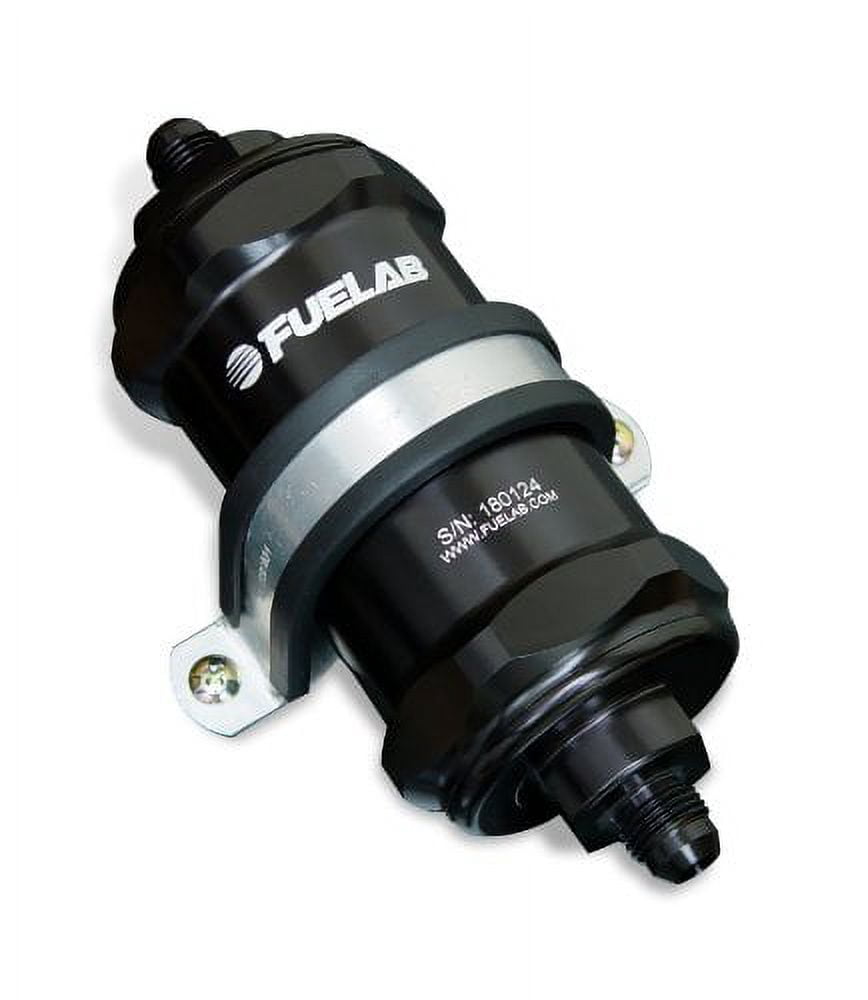 Fuelab 81802-1 Black 10 Micron Standard Length In-Line Fuel Filter