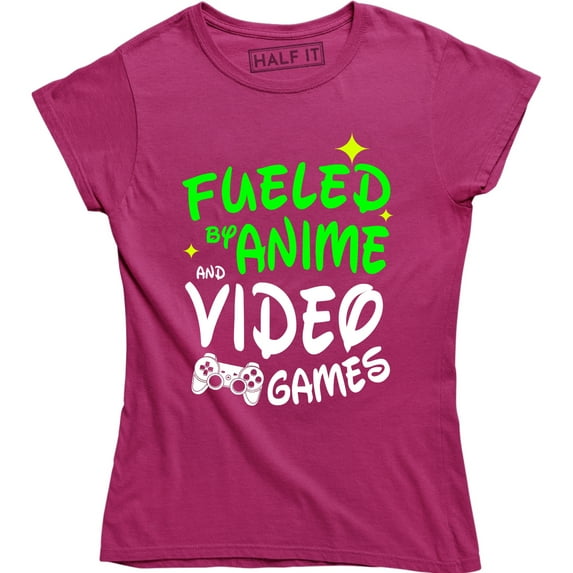 Fueled By Anime And Video Games Funny Pro Nerd Gaming Gift Tee Shirt