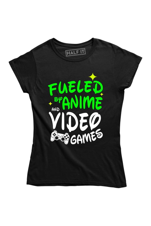 Fueled By Anime And Video Games Funny Pro Nerd Gaming Gift Tee Shirt