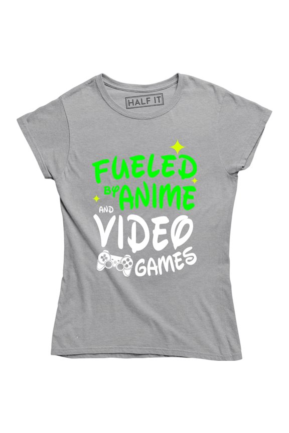 Fueled By Anime And Video Games Funny Pro Nerd Gaming Gift Tee Shirt