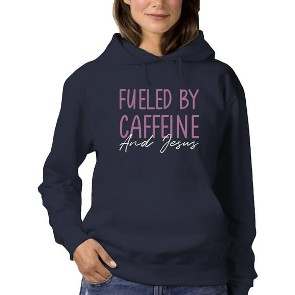 Fueled By Caffeine Hoodie Women -Smartprints Designs, Female Large
