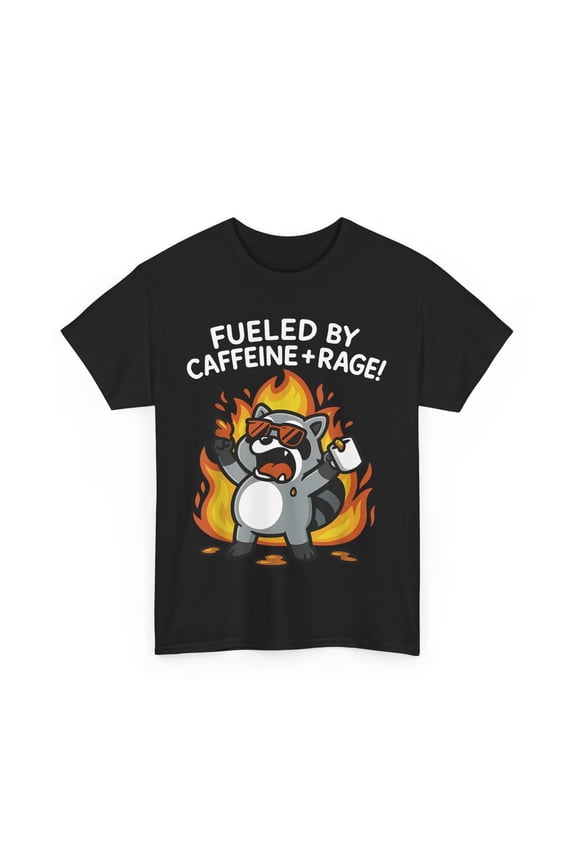 Fueled By Caffeine Rage Funny Saying Women Men T-Shirt