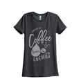 thumbnail image 1 of Fueled By Coffee And THe Tears Of My Enemies Women's Fashion Relaxed T-Shirt Tee Charcoal Grey Small, 1 of 3