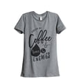thumbnail image 1 of Fueled By Coffee And THe Tears Of My Enemies Women's Fashion Relaxed T-Shirt Tee Heather Grey Large, 1 of 3